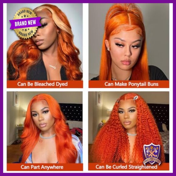 13x6 HD Lace Front Wig Human Hair Body Wave 180% Density Glueless main image 4